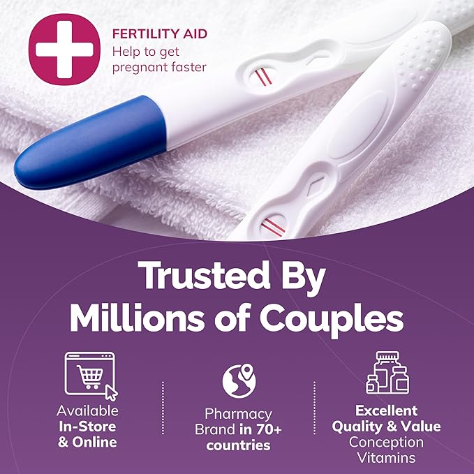 CONCEIVE PLUS Womens Fertility Support – Prenatal Multivitamin for Trying to Get Pregnant – Conception Blend Hormonal Balance Folate Zinc Thiamin Riboflavin Biotin – Non-GMO Vegan – 30 Days