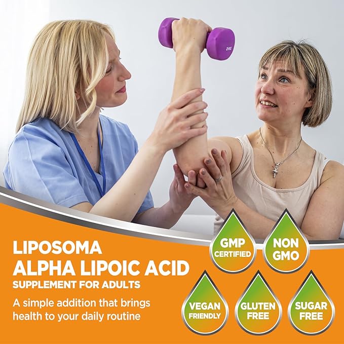 Liposomal Liquid Alpha Lipoic Acid drops 600 MG R-Alpha Lipoic Acid Supplement with Biotin &amp Multivitamins ALA for Antioxidant Brain Health and Nerve Support Pineapple Flavor Sugar Free 2 FL