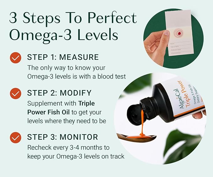 ALGAECAL Omega 3 Finger Test Kit – Easy Home Test Kit with Pre-Paid Return Envelope Quick &amp Hassle-Free Certified Lab-Verified Results for Accurate Omega-3 Levels Made in USA