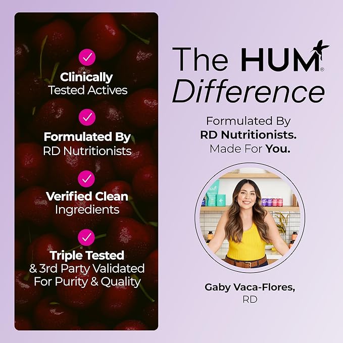 Hum Nutrition Dream Team Magnesium Bisglycinate Powder L Theanine &amp Tart Cherry Magnesium Supplement Drink Mix Support Rest Relaxation &amp Sleep Routine Gluten Free Vegan Cherry Lemon 30