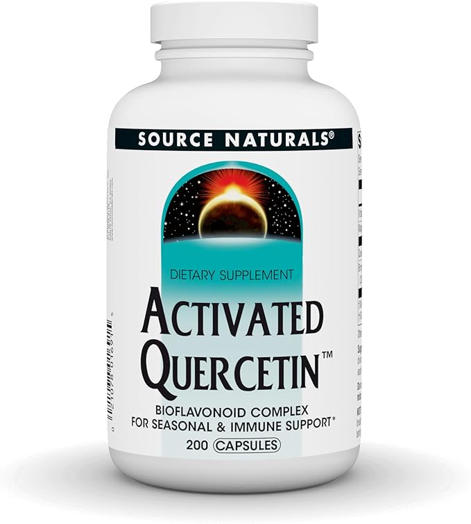 Source Naturals Activated Quercetin Bioflavanoid Complex for Seasonal &amp Immune Support* - 200 Capsules