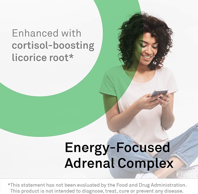 Neuroscience AdreCor with Licorice Root - Cortisol Supplement for Women &amp Men with Vitamins &amp Amino Acids - Calm Aid for Energy Adrenal Health and Stress Resilience (90 ct)