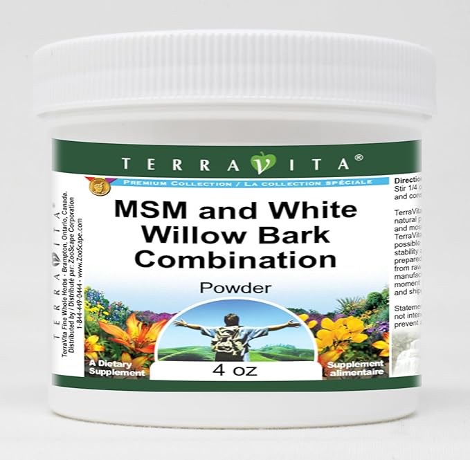 MSM and White Willow Bark Combination Powder (4 oz ZIN: 512927) - 3 Pack