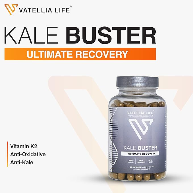 Vatellia Life New from Kale Buster | Ultimate Joint Support | Increased Energy | Decreased Brain Fog | Loaded with Vitamin K2 | Better Than Kale | Dave Asprey’s Favorite |120 Capsules (60Day Supply)