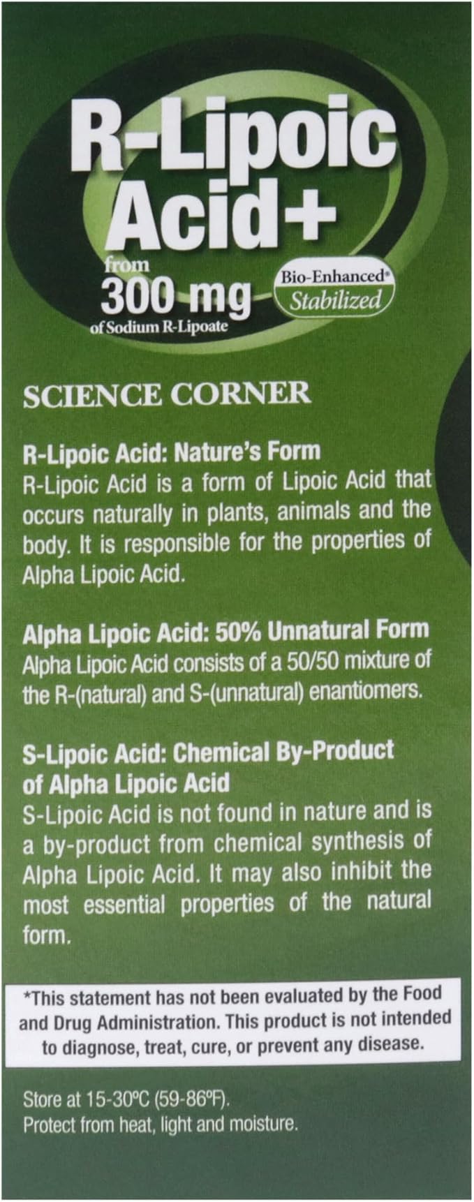Genceutic Naturals R-Lipoic Acid Dietary Supplement | Vegetarian | Vegan | Gluten Free | Non GMO | 300mg (60 Capsules) | Single Count