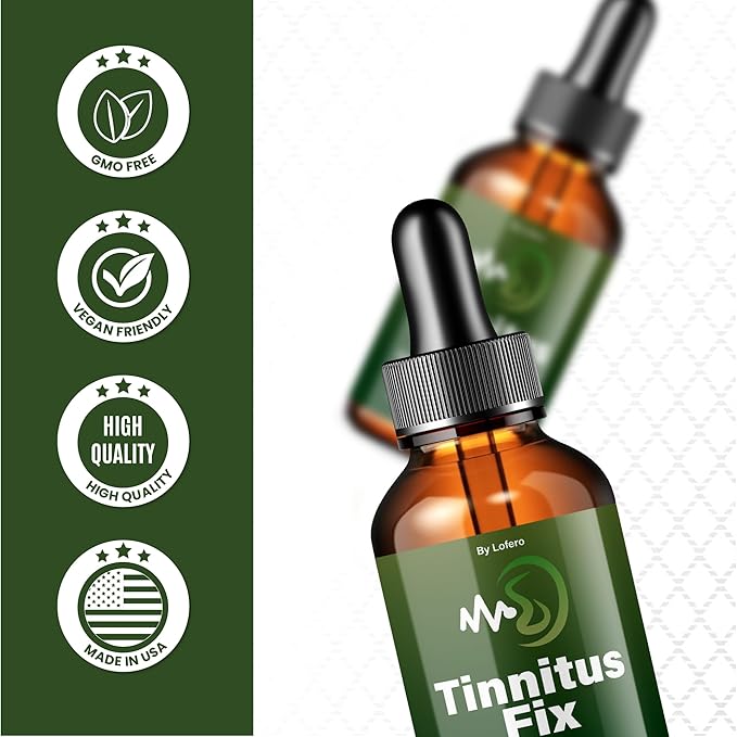 (5 Pack) Tinnitus Fix Drops TinnitusFix Liquid Supplement Premium Ear Support Formula Natural Comfort Relief Vitamins Ringing Ears Health Beauty Wellness Inner Balance Hearing Care Clarity (10 oz)