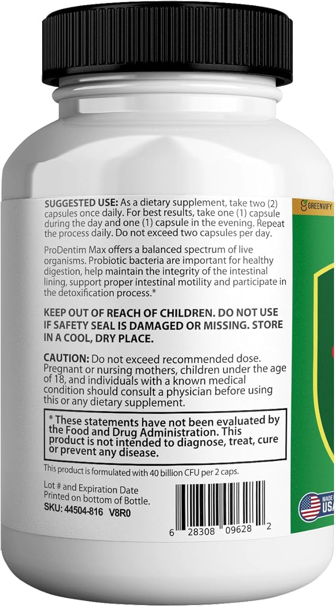 Dentatix Max Pro for Gums and Teeth Health &amp Fresh Breath - 40 Billion CFU Advanced Oral Probiotics for Mouth Bad Breath Capsule Supplement (7)