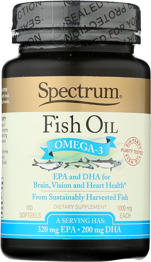 Spectrum Essentials Fish Oil 1000 mg 100 Softgels
