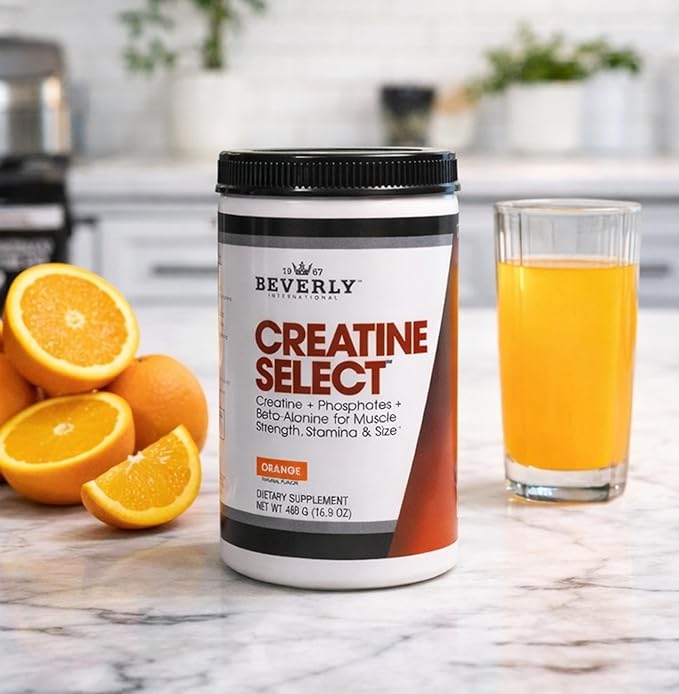 Beverly International Creatine Select with Phosphates 40 Servings. A Fail-Proof Creatine Monohydrate Formula. Boost Muscle Size Strength Endurance and Recovery. for Men and Women. Tastes Like Tang