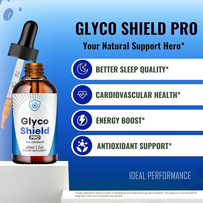 Glyco Shield Drops Official GlycoShield Blood Formula Support Supplement - Maximum Strength All Natural Formula to Maintain Overall Well Being &amp Healthy Energy Premium GlycoShield Reviews (2 Pa