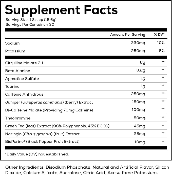 REDCON1 Total War Pre Workout Cali Splash - Fast Acting Caffeinated Preworkout for Men + Women with Beta Alanine - Contains Citrulline Malate for Increased Pump Blood Flow (30 Servings)