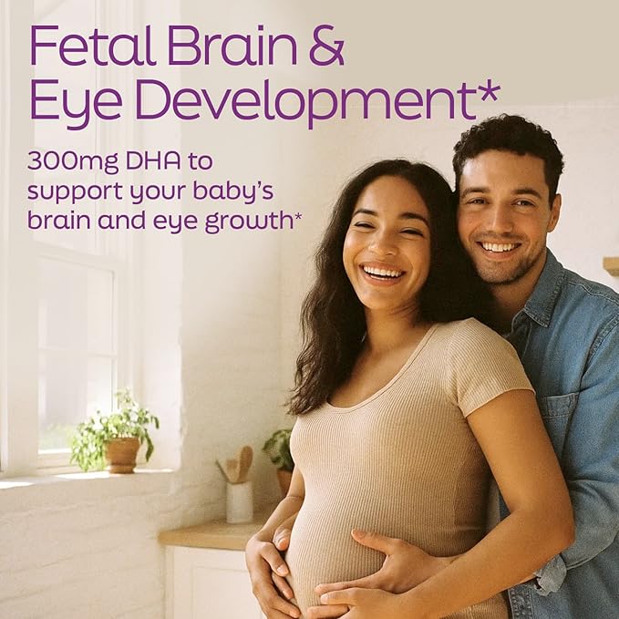 Root'd Prenatal DHA - 300mg Pure Vegan Omega-3 DHA from Algal Oil Plant-Based Prenatal Supplement for Pregnancy Fetal Brain &amp Eye Development Non-GMO Lemon &amp Rosemary Flavor 30 Softgels