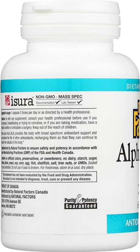 Natural Factors - Alpha Lipoic Acid 200mg - 60 Caps