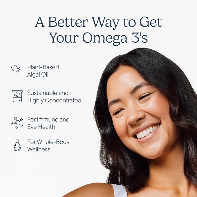 Zenwise Health Vegan Omega 3 Supplement - Burpless Omega 3 Supplement with DHA EPA &amp DPA Fatty Acids for Immune Health - Fish Oil Alternative from Sustainably Sourced Marine Algae Oil - 120 Softg