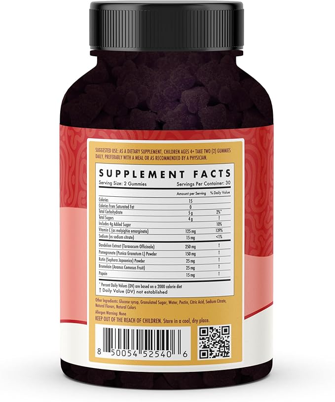 Kids Naturals Spike Support Gummies – Year-Round Wellness with Vitamin C D &amp Zinc | 60ct (1 Month Supply)