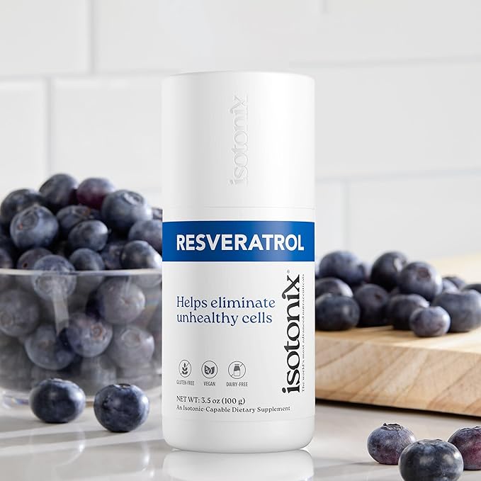 Isotonix® Resveratrol – Trans-Resveratrol Antioxidant for Cellular &amp Cardiovascular Support Isotonic Drink Mix Vegan Gluten-Free 30 Servings