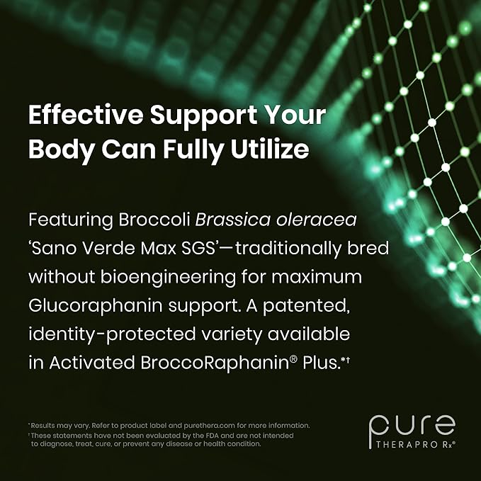 Pure Therapro Rx OncoProtect ES HIGH DOSE Sulforaphane Supplement Made in USA | 2 Month Supply | 706 mg Patented Activated BroccoRaphanin Broccoli Seed Extract | Glucoraphanin + Myrosinase