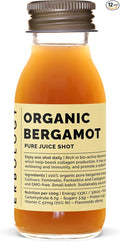 100% Organic Bergamot Juice 12 Daily Shots (60ml) - Supports Immunity and Collagen Production - High in Vitamin C and Bio-active Flavonoids - Straight from Farm in Italy - Undiluted - No Added Sugar