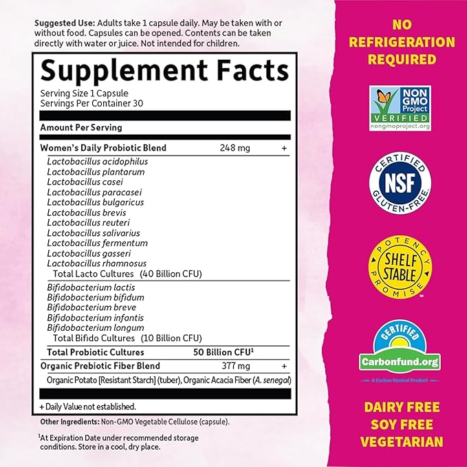 Garden of Life Vaginal &amp Urinary Tract Probiotics Bundle - 50 Billion &amp 16 Strain Capsules