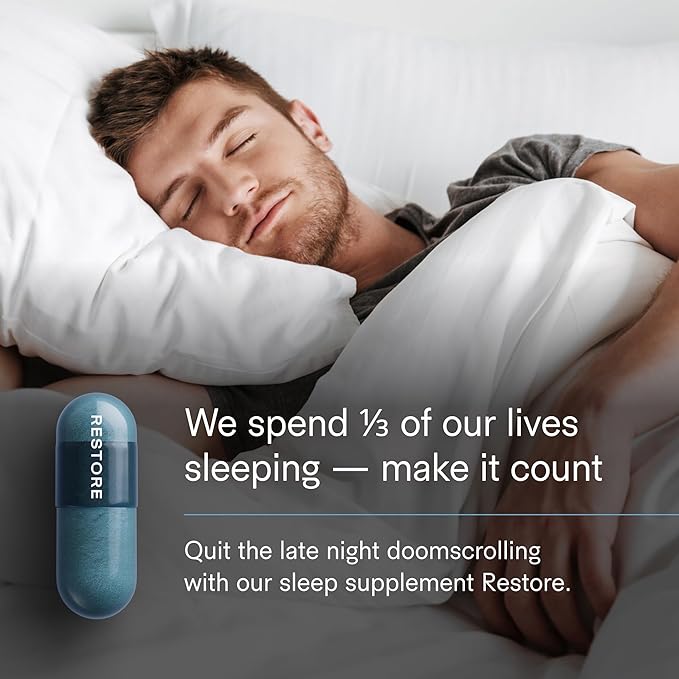 Tally Health Cognitive Lift Bundle - Deep Restorative Sleep &amp Sharper Memory Focus &amp Brain Aging Support with Restore (30-Day Supply 90 Caps) + Sharpen (30-Day Supply)