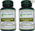 Green Organic Supplements' Alpha Lipoic Acid Complex ALA 90 VCaps Alpha Lipoic Acid Capsules (Pack of 2)