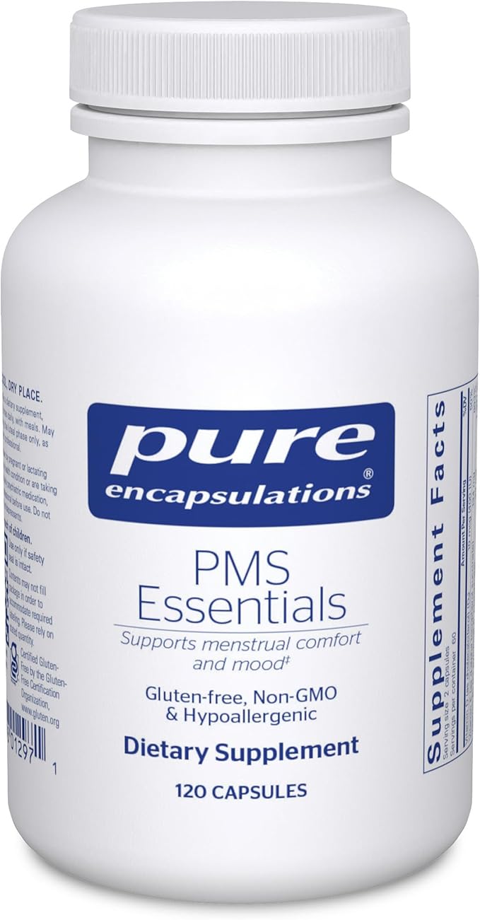 Pure Encapsulations PMS Essentials | Hypoallergenic Supplement Supports Menstrual Comfort Fatigue and Helps Lessen Cravings* | 120 Capsules