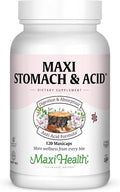 Maxi Health Stomach Anti Acid Support Full Spectrum Capsules 120 Count - Kosher for Passover