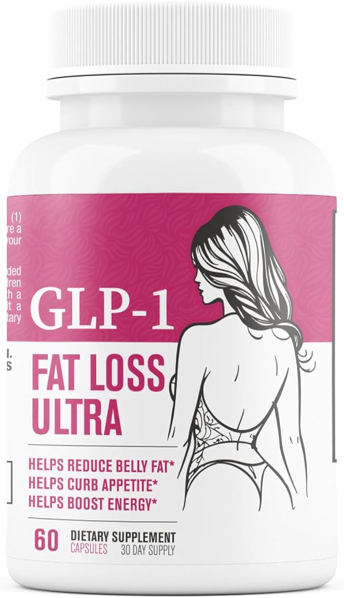 GLP-1 Fat Loss Ultra - Weight Loss Pills Appetite Suppressant &amp Fat Burner for Women | Supports Healthy Pathways Associated with GLP-1 Activity | 3rd Party Tested Supplement - 60 Capsules for Adu