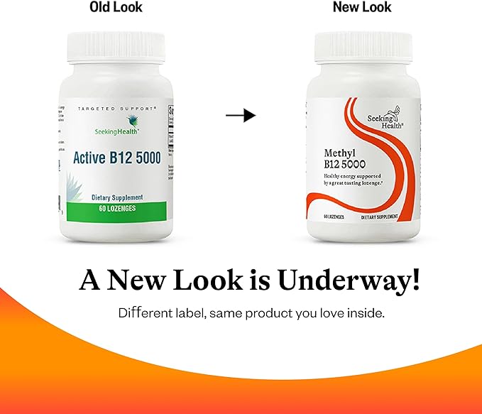 Seeking Health Methyl B12 5000 5000 mcg B12 as Adenosylcobalamin and Methylcobalamin Potent Formula Supports Healthy Metabolism Methylation Cognitive Health Vegan and Vegetarian (60 lozenges)*