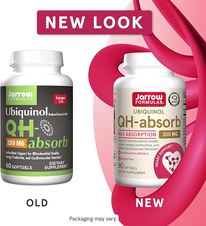 Jarrow Formulas QH-Absorb 200 mg - High Absorption Co-Q10 - Active Antioxidant Form of Co-Q10 &amp Life Extension N-Acetyl-L-Cysteine (NAC) Immune Respiratory Liver Health NAC 600 mg