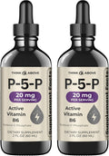 Think Above P5P Liquid Drops – Activated Vitamin B6 (Pyridoxal-5-Phosphate) – Fast Absorption Formula – 2 oz (60 mL) Pack of 2