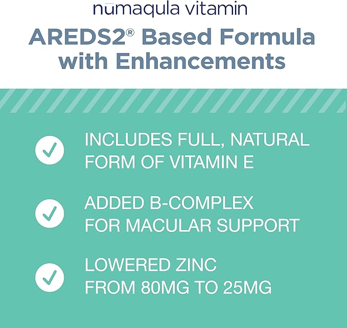 nūmaqula Eye Vitamins - 90 Capsules 30-Day Supply - AREDS2-Based Eye Supplements with Lutein Zeaxanthin Vitamin B Complex &amp Vitamin E for Advanced Macular Support