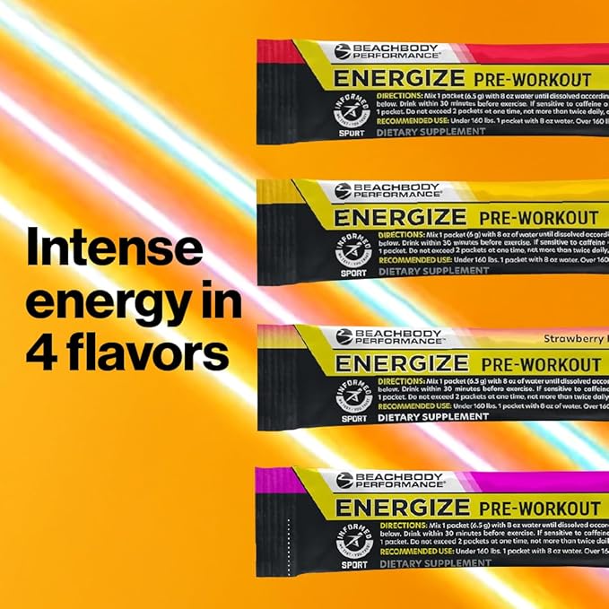 BODi Energize Pre Workout Powder - Beta-Alanine Quercetin &amp Low-Dose Caffeine Formula for Enhanced Energy &amp Focus Increase Energy &amp Endurance Supplement Strawberry Lemonade Flavored 20
