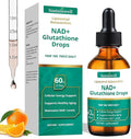 NAD+ Glutathione Liquid Drops with Liposomal Astaxanthin - Supports Cellular Energy Dual Antioxidant Action Healthy Aging - Fast Absorption High Bioavailability Vegan 2.04 Fl Oz