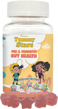Tummy Stars Kids Multivitamin Gummies with Prebiotic &amp Probiotic + Fiber | Kids Vitamins for Gut Health Digestion Regularity &amp Immune Support | Vegan Children’s Gummies 60 Count