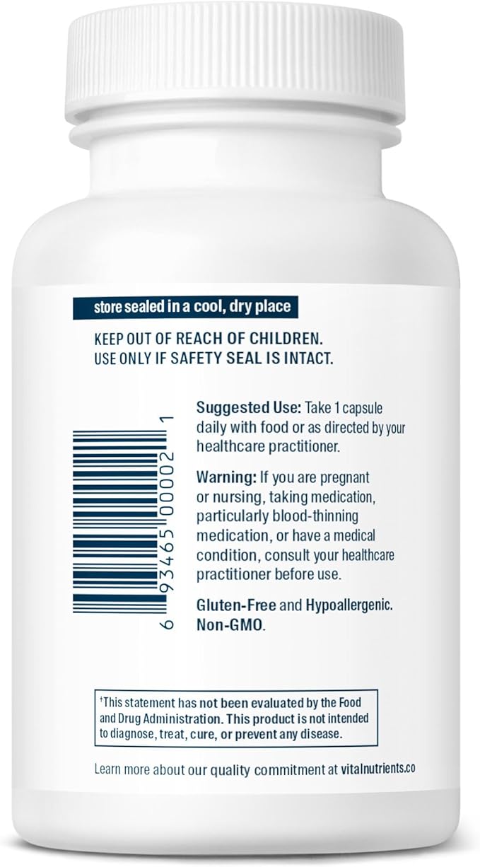 Vital Nutrients Vitamin D3 + K2 | 2000 IU | Vitamin D3 K2 Supplement | Vitamin D Complex for Healthy Calcium Levels Muscle &amp Bone Health | Gluten Dairy Soy Free | 120 Capsules