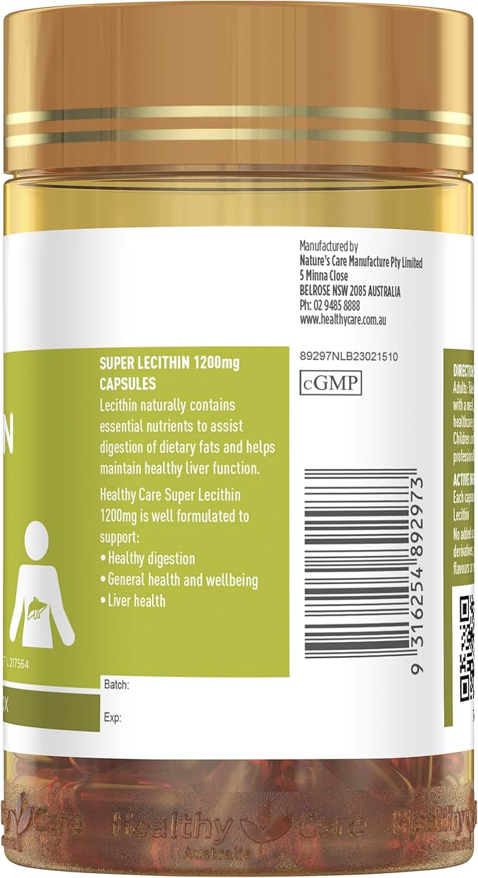 Healthy Care Lecithin 1200mg 100caps