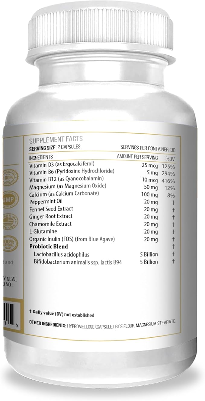 ACTIF IBS Women Maximum Support with 10+ Advanced Factors – Non GMO Made in USA 60 Count