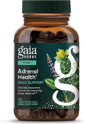 Gaia Herbs Adrenal Health Daily Support - Herbal Supplement with Ashwagandha Holy Basil &amp Schisandra - Help Maintain Healthy Energy &amp Stress Levels* - 120 Vegan Liquid Phyto-Caps (60 Servings