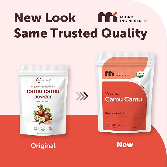 Micro Ingredients Organic Camu Camu Powder 12 oz | Freshly Harvested Berry Source | Source of Naturally Occurring Vitamin C | Non-GMO Vegan Friendly