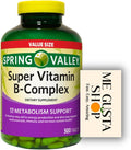 Super Vitamin B-Complex Tablets 500 Count Spring Valley + me Gusta Sticker