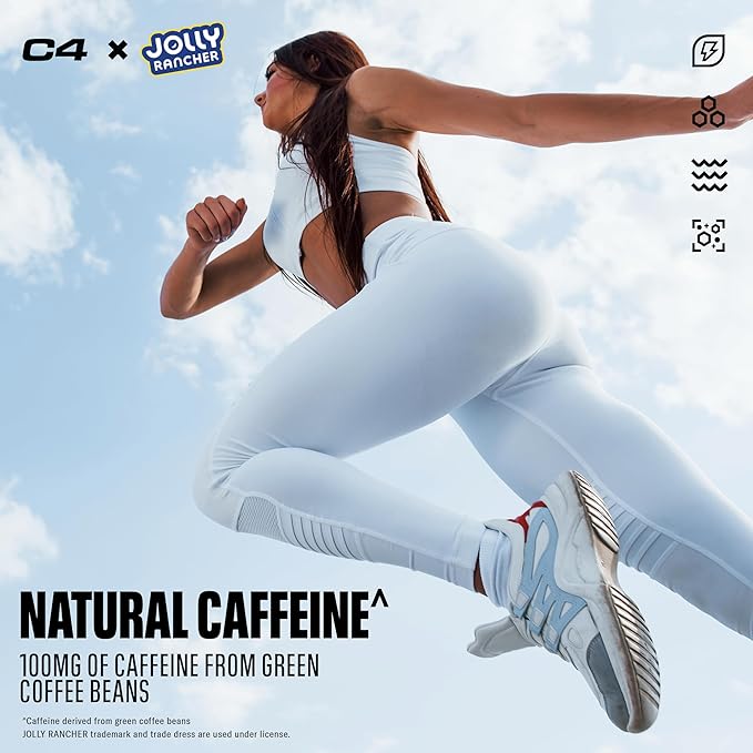 C4 Energy + Aminos Powder Jolly Rancher Cherry 5g BCAAs &amp EAAs for Muscle Recovery 3 Electrolytes for Hydration 100mg Natural Caffeine Pre Workout Zero Sugar 30 Servings