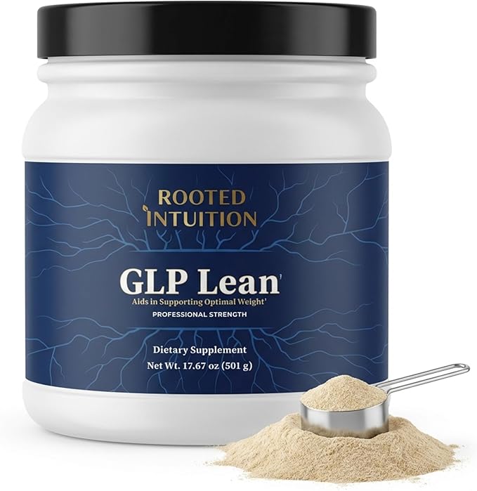 Rooted GLP-1 Fiber Supplement for Digestive Health &amp Appetite Support – High Fiber Powder with Akkermansia &amp F. prausnitzii Support – Gut Microbiome Balance Satiety &amp Regularity – GLP Lea