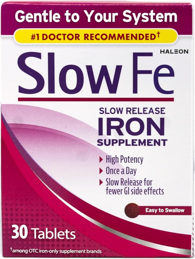 Slow Fe Slow Release Iron Tablets 30 ea (Pack of 6)
