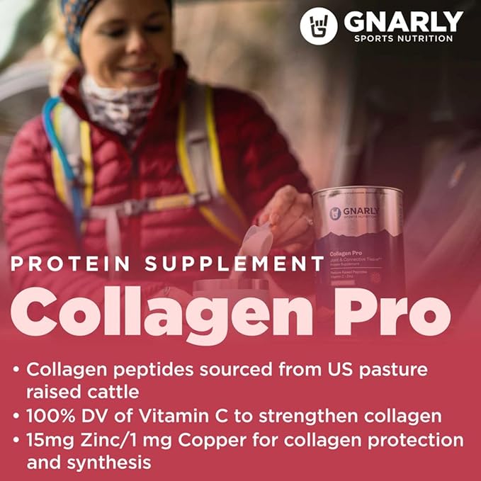 Gnarly Nutrition Creatine Powder Unflavored (16.05oz) and Gnarly Collagen Pro Unflavored (15.87oz)