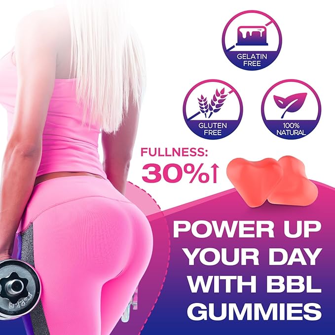 Jovariquethor Booty Gummies for Women - BBL Gummies with Multivitamins and Herbal Extracts - Peach Flavor - 120 Count