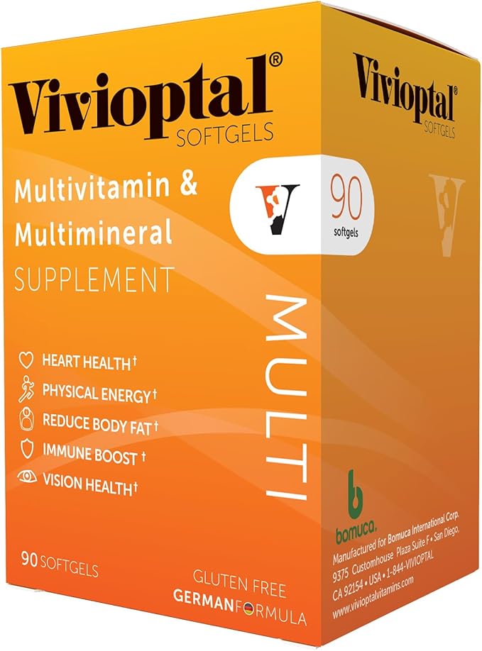 Vivioptal Multi 90 Softgels Multivitamin &amp Multimineral Gluten Free German Formula