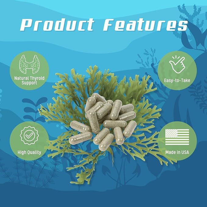 Daily Health - Purify Advanced Intestinal Support and Microbial Cleanse Formulation (60 Capsules) &amp Seatrition Immune Thyroid Support Wholefood Nutrition Seaweed Plants Vegan Friendly (90 Capsules