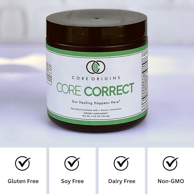 Core Correct Gut Health Powder - Formulated with L-Alanyl-L-Glutamine for Better Absorption and Healthy Intestinal Function