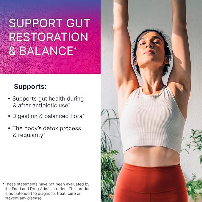 Microbiome Labs RestorFlora - Men's &amp Women's Probiotics for Digestive Health &amp Gut Reset - Spore Based Saccharomyces Boulardii Probiotics to Help Restore Microbial Balance (21 Capsules)
